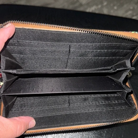 Beverly Hills Polo Club Brown Floral Wallet with Wristlet NWOT - Picture 7 of 11